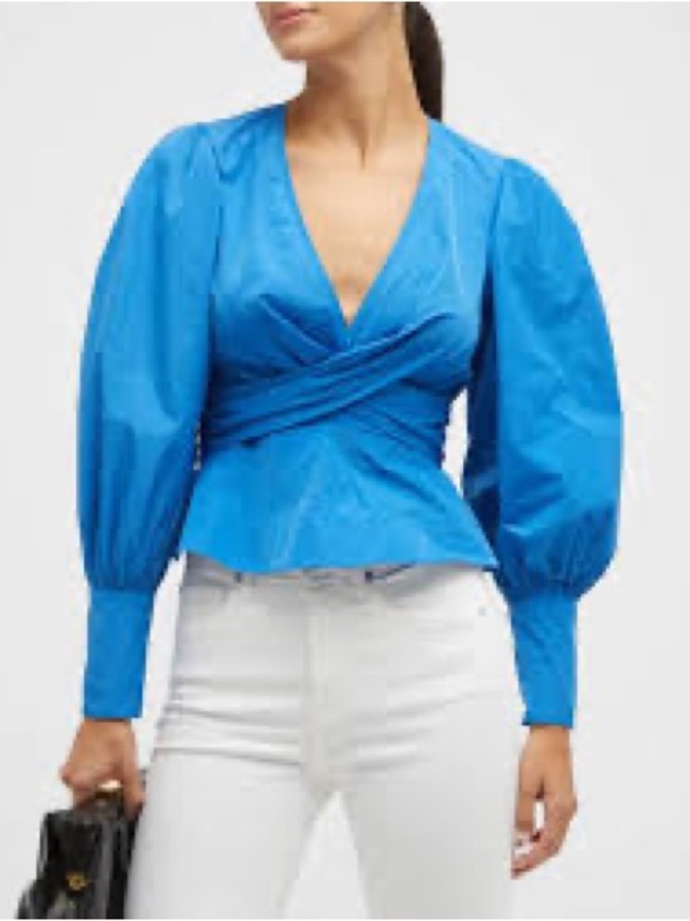 NWOT Veronica Beard Seema Twist Front
Taffeta Blouse